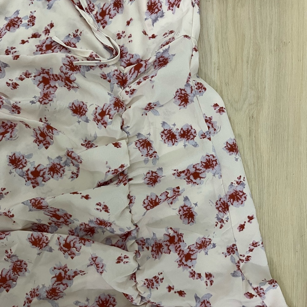 Floral Bustier Rouched Mini Dress - Picture 3 of 4